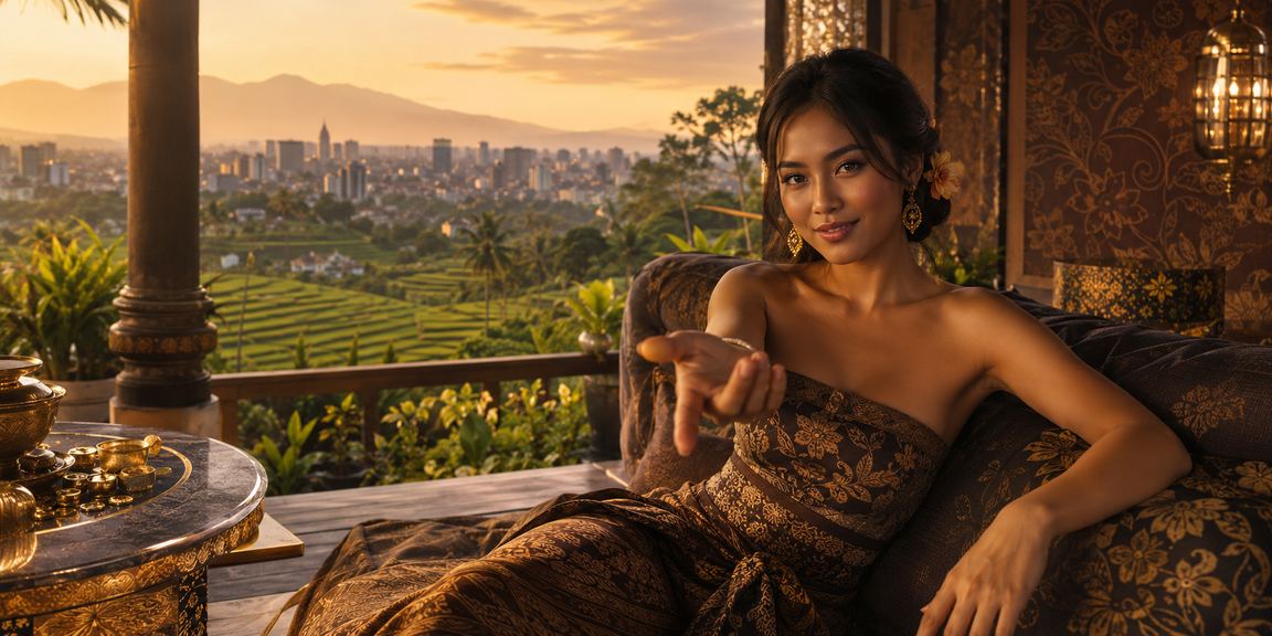 Model Vietnam merayakan bonus rebate dengan tampilan platform mobile yang modern