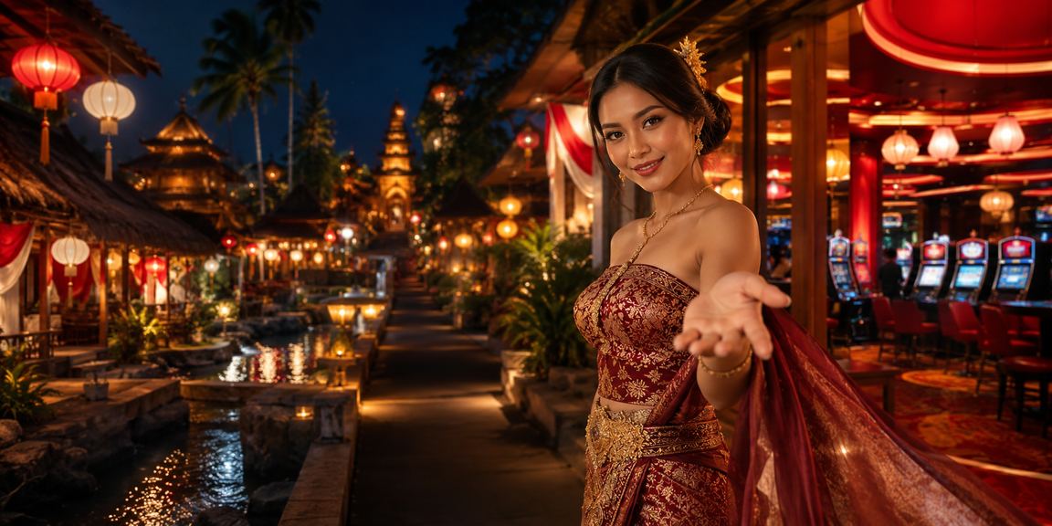 Lampion warna-warni malam hari menggambarkan kegembiraan dan bonus VIP di platform hiburan